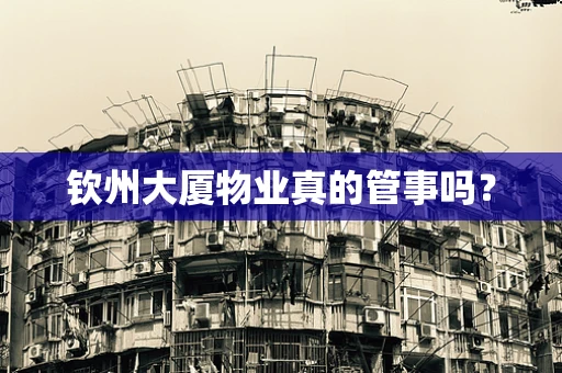 钦州大厦物业真的管事吗？