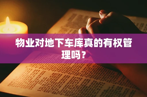 物业对地下车库真的有权管理吗？