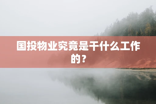 国投物业究竟是干什么工作的？