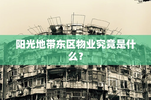 阳光地带东区物业究竟是什么？