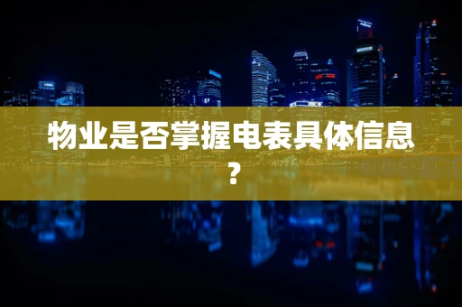 物业是否掌握电表具体信息？