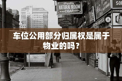车位公用部分归属权是属于物业的吗？
