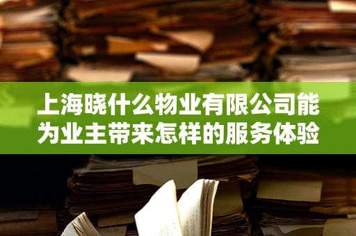上海晓什么物业有限公司能为业主带来怎样的服务体验？