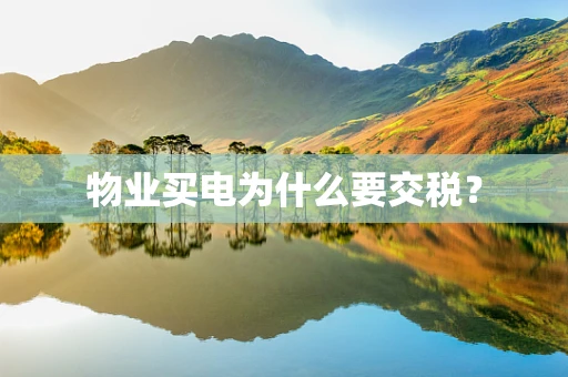 物业买电为什么要交税？