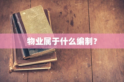 物业属于什么编制？