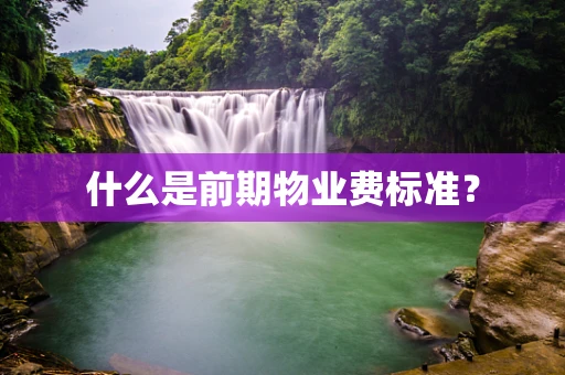 什么是前期物业费标准？