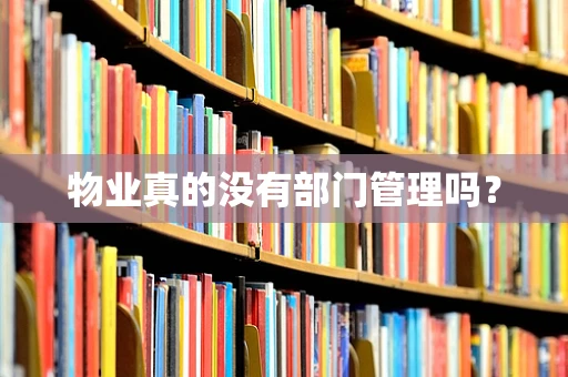 物业真的没有部门管理吗？