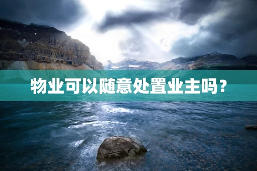 物业可以随意处置业主吗？