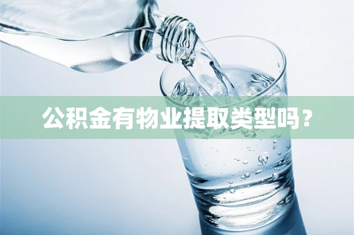 公积金有物业提取类型吗？