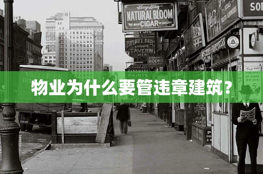 物业为什么要管违章建筑？