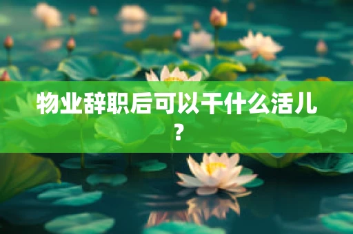 物业辞职后可以干什么活儿？