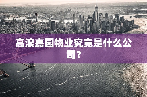 高浪嘉园物业究竟是什么公司？