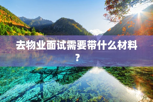 去物业面试需要带什么材料？