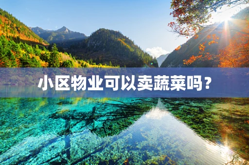 小区物业可以卖蔬菜吗？