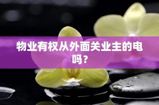 物业有权从外面关业主的电吗？