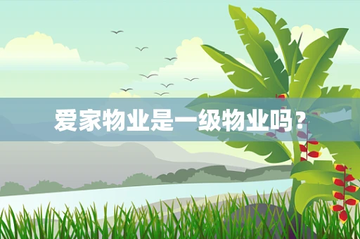 爱家物业是一级物业吗？