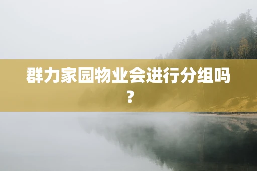 群力家园物业会进行分组吗？