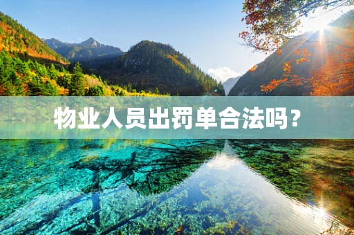 物业人员出罚单合法吗？