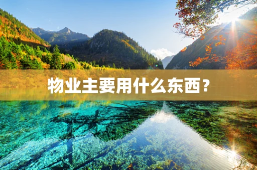 物业主要用什么东西？
