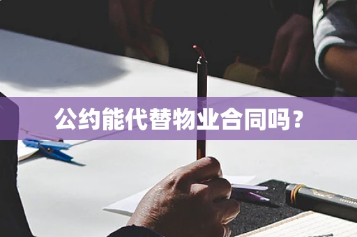 公约能代替物业合同吗？