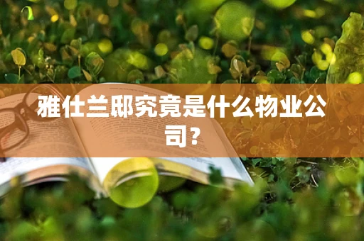 雅仕兰邸究竟是什么物业公司？
