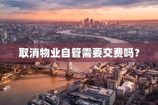 取消物业自管需要交费吗？